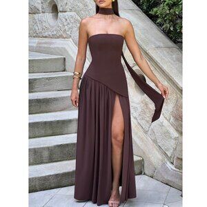 Babyboo Maliyah Maxi Dress - Plum Brown